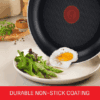 Tefal Essential Non-Stick 5-Piece Pan Set, Glass Lids, Black