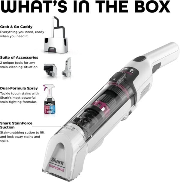 Shark StainForce Cordless Spot Cleaner, Lightweight & Portable HX100UKT