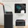 SONGMICS Dual Rubbish Bin, Metal Recycling Bin with 15 Rubbish Bags